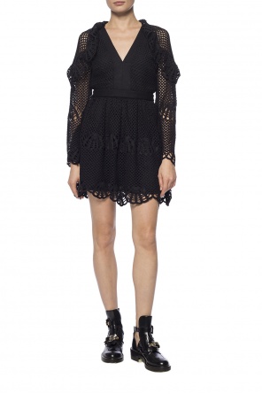 Woven dress with a frill, zdjęcie 2 Woven dress with a frill od Self Portrait